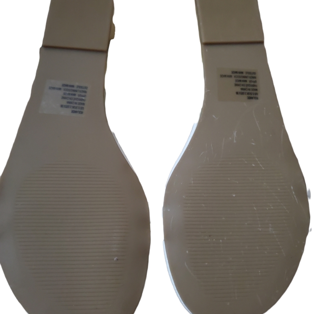 WHITE ROLANDE WEDGE SANDAL - Picture 3 of 4